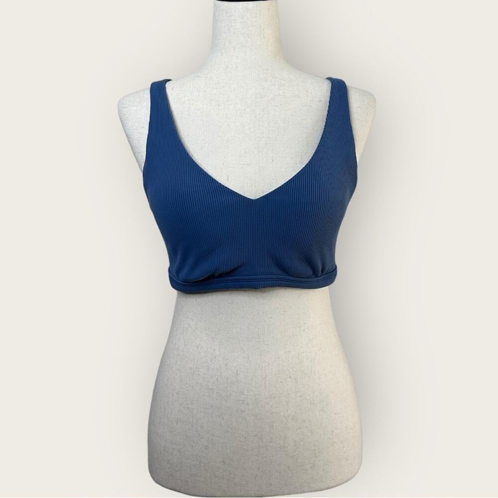 LN | Aerie Offline | Ribbed Sports Bra | Blue | Large